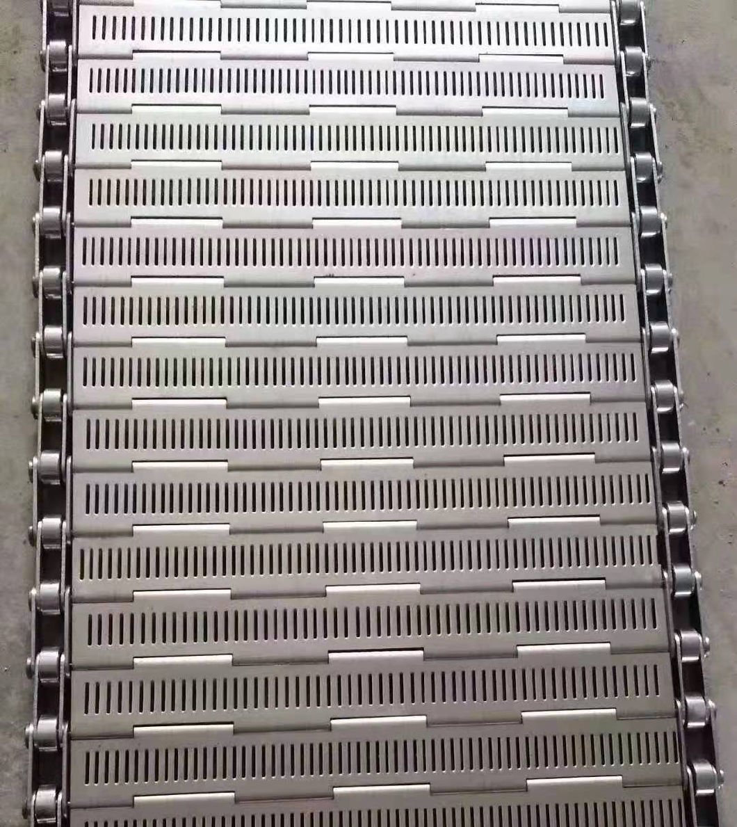 Heavy Duty Stainless Steel Plate Link Conveyor Belt for Food Machinery