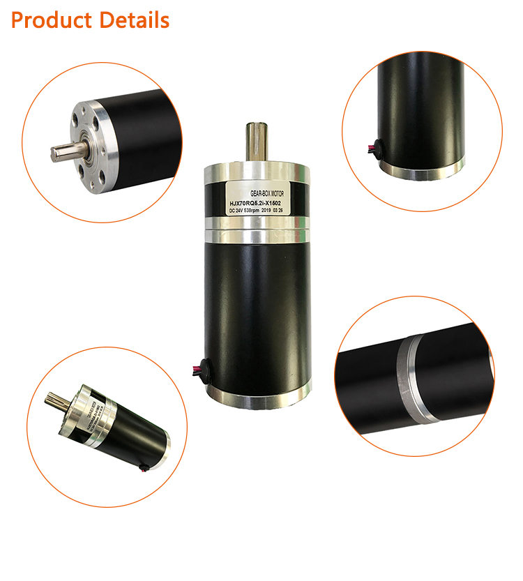 Faradyi Customizable 70ZYT 24V DC Motor 800kg.cm High Torque Motor Plus Planetary Gearbox 70mm Diameter Geared Motor