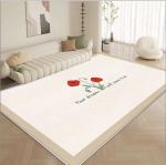 Creamy Imitation Cashmere Rectangle Living Room Floor Carpets 200*300cm