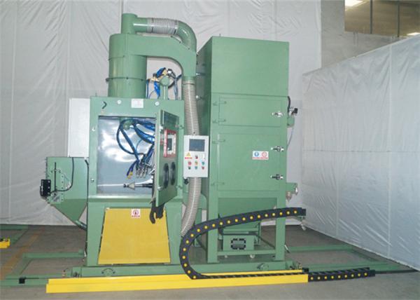 Oil Pipe Pin Thread Automatic Blasting Machine , Movable Blast Cleaning