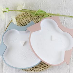 Quality BPA Free Infant Silicone Feeding Plate Waterproof With Suction Bottom wholesale