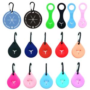 Quality OEM Hands Free Round Dog Poop Bag Clip Silicone Pet Poop Bag Holder With Hook wholesale