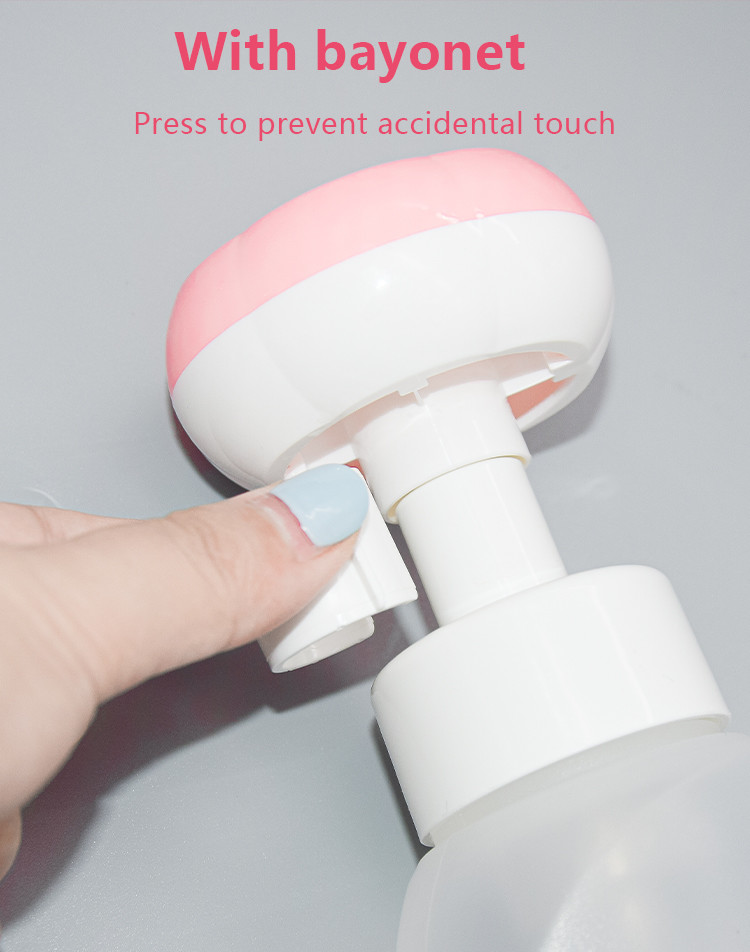 Flower Shape Foam Pump Bottle PP / PE / Soft Touch Children Hand Sanitizer 300ml