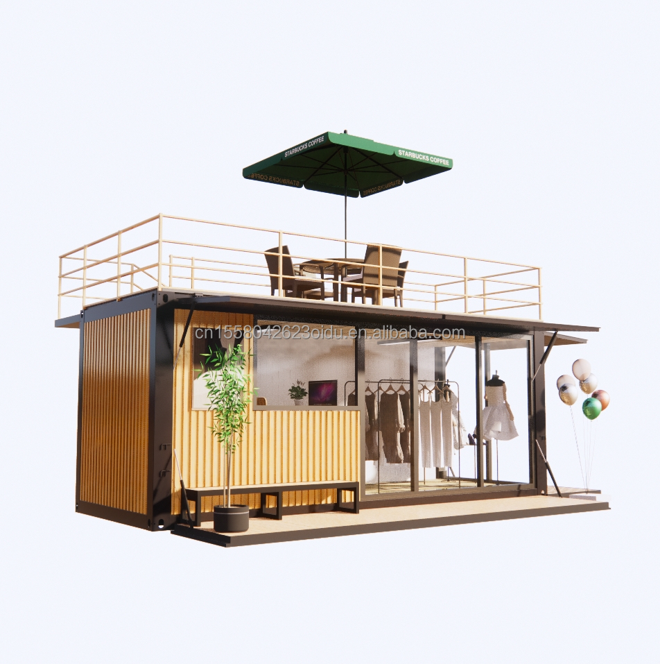 Supermarket Prefabricated Container Store for Family Coffee Bar in Modular Design