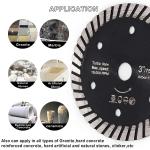 Hot Press Sintered 75mm Diamond Saw Blade Super Thin Turbo Cutting Granite