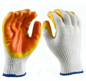 Quality Poly Cotton Seamless Knitted Latex Palm Coated Gloves wholesale