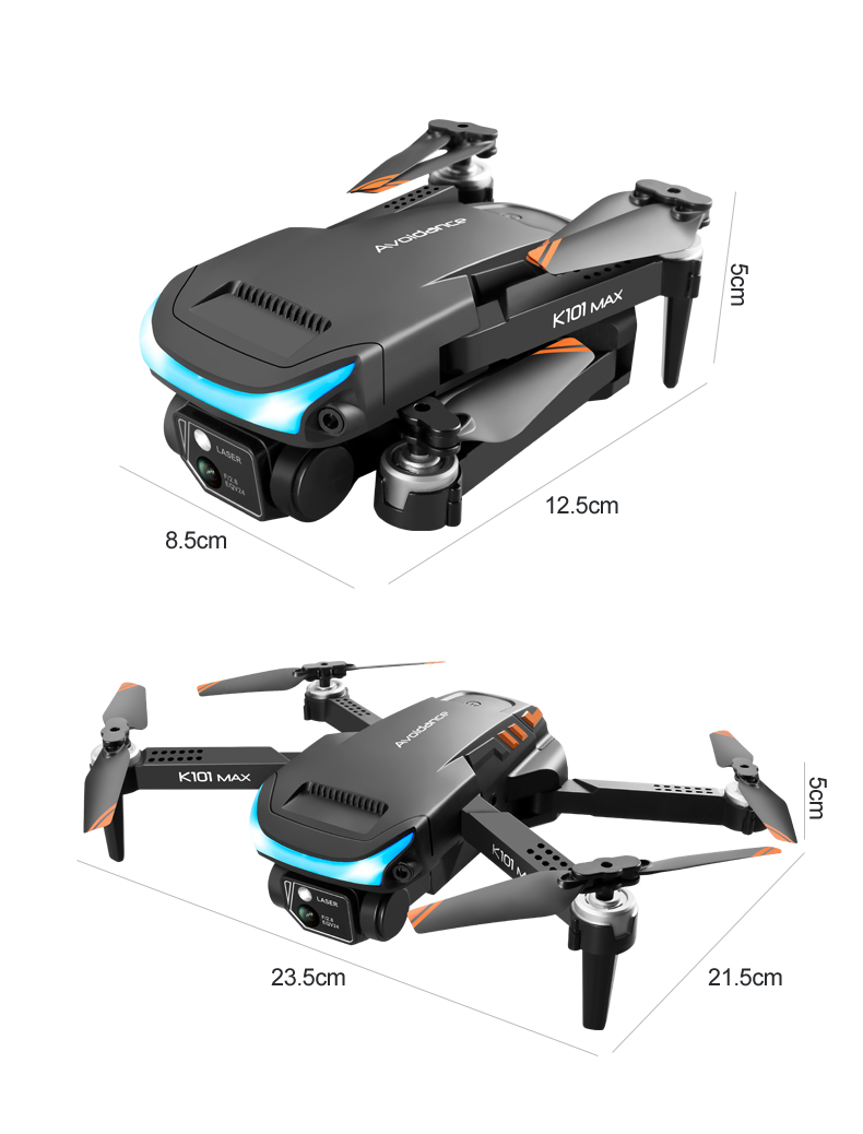 Beginner Operator Skill Level K101 Max Drone 4k Camera and GGPS Mini Toy Drone with 18-25 Minutes Maximum Flight Time