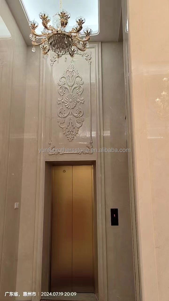 Calcite Marble Polished Bianco Botticino for High End Shanna Beige Wall Panel Design