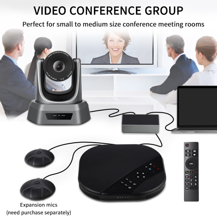 3X Zoom Full HD 1080P Video Conference Camera Kits All in One Video Conference Solution