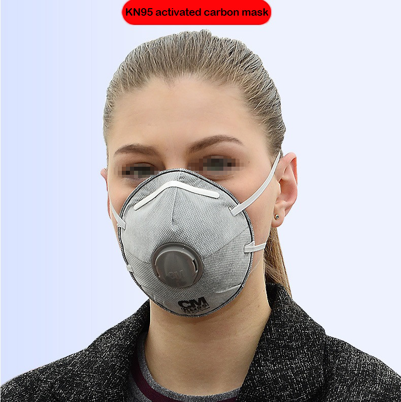 Head Mounted Cup Disposable Dust Mask , Disposable Activated Carbon Mask