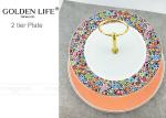Household Double Layer Modern Ceramic Plates Candy Dish Afternoon Tea Dessert