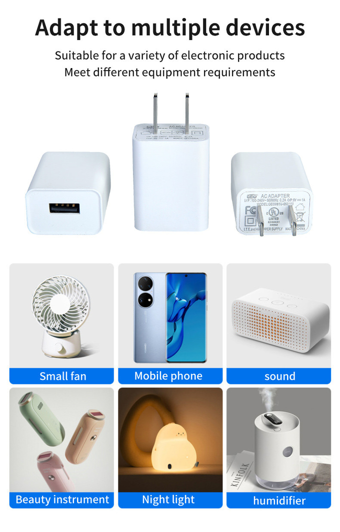12V 0.5A AC DC Wall Mounted USB Charger With Short Circuit Protection