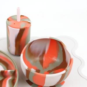 Quality Unbreakable Safe Silicone Tableware Set For Baby Children Feeding wholesale