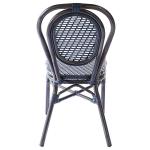1.5mm Thick Aluminium Tube Black Bistro Dining Chairs