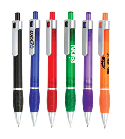good finish elegant metallic twist promotional advertising logo plastic ball point pen