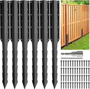 Quality Heavy Duty Angle Steel Fence Post Repair kit Repairs Leaning Wooden Fences and Provides Strong Support wholesale