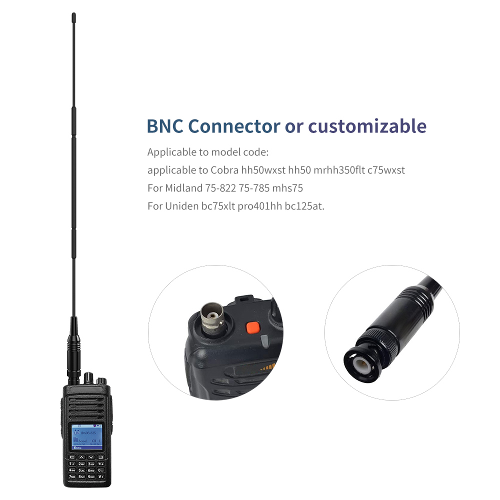 Impedance 50ohm Long Range Dual Car Radio Motorola Walkie Talkie Cb Antenna For Motorola