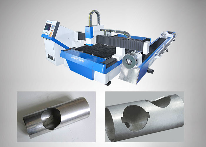 Metal Stainless Steel Pipe Cutter Special CNC Fiber Laser Cutting Machine For Round Pipe