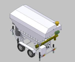 Quality Professional Portable Cement Silo With Wheels And Tires / Low Profile Cement Silo wholesale