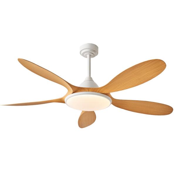 Led Ceiling Fan 5 ABS Blades Silent Motor LED Lighting Smart Ceiling Fan With