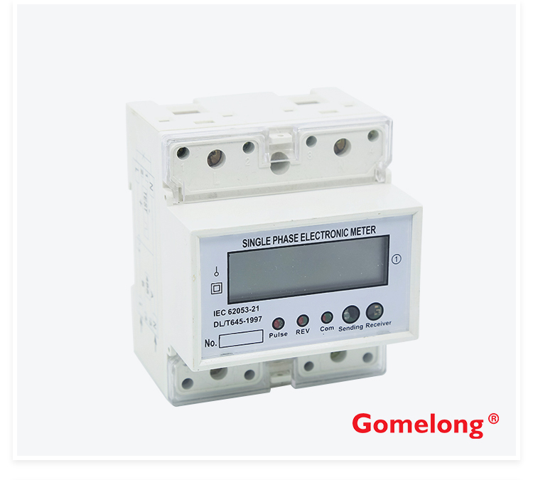 High Quality Gomelong Single Phase Din Rail Type Modbus Rs485 Wireless Smart Energy Meter