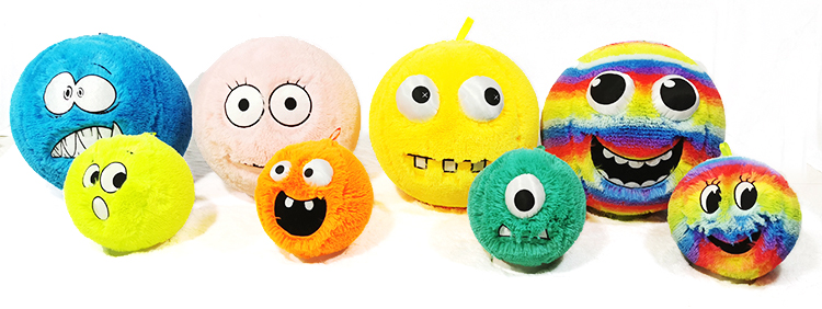 Bola De Brinquedo Balloons Inflatable Fabric Toy Ball Kids Fuzzy Ball Art Custom Plush Toys 100g-600g