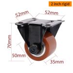 TPU Tread Equipment Casters 50mm 2 Inch Plate Casters M412P-86A