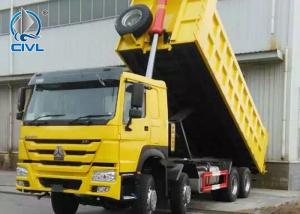 Quality 3 Axle U - Shape Van Type Heavy Duty Dump Truck / Hydraulic Rear Dump Truck wholesale