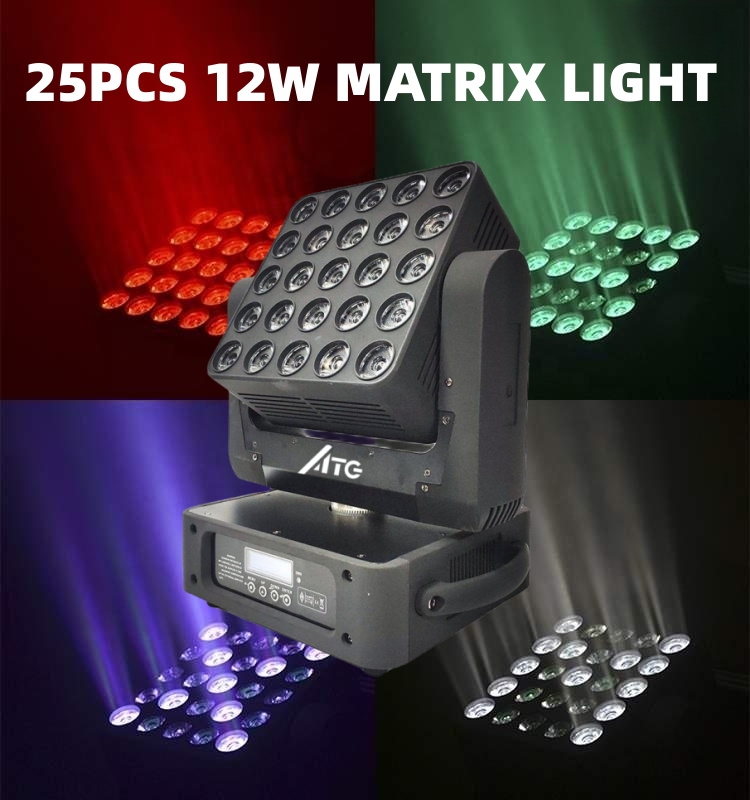 50000 Hours Working Time RGBW Matrix Moving Head Wash Lights with Pattern Beam Effect