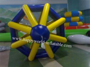 Quality Yellow colour inflatable water roller tube ball , inflatable water wheel roller wholesale