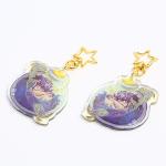 Customized Clear Acrylic Charms/Epoxy Glitter Anime Acrylic Keychain Laster