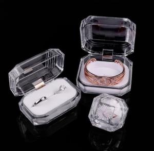 Quality Dustproof Small Jewelry Packaging Boxes Clear Acrylic Custom Logo Shape Size wholesale