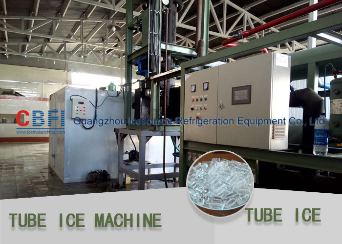Crystal , Edible Ice Tube Making Machine With Stainless Steel 304 Evaporator