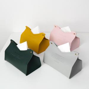 Quality Retro Car Design Leather Square Tissue Box Holder for Reusable Toilet Paper and Decor wholesale