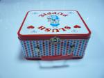 Cute Cartoon Metal Tin Container Hinge Box For Food / Coffee / Cookie Storage