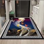 Polyester Fiber Entrance Door And Living Room Floor Carpet Plant And Flower