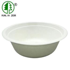 Quality Eco-friendly chemical free easy take bagasse paper salad bowls wholesale