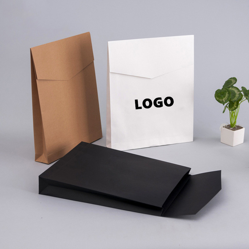 Brown Self Seal Paper Shopping Bags Hot Stamping Kraft Paper Express Mailing Bags