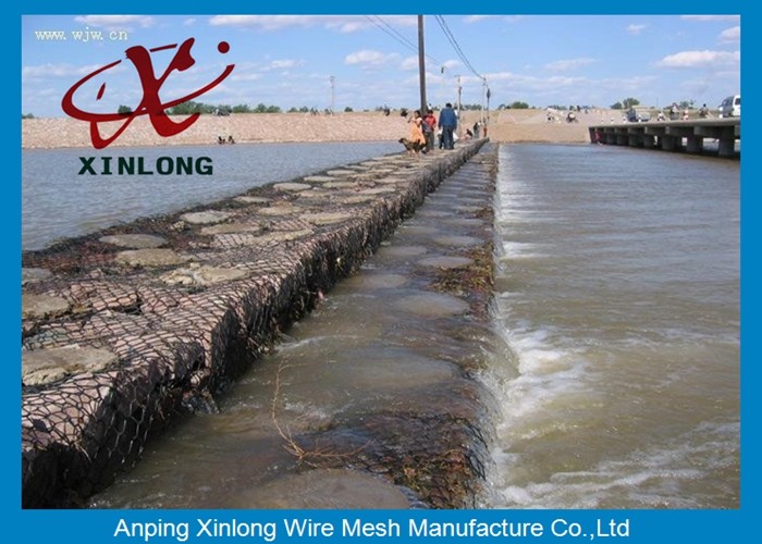 Durable Gabion Wire Mesh , Low Carbon Steel Wire Gabion Mesh Cages