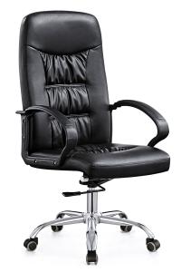 Quality High End Leather Rolling Desk Chair , Stationary Swivel Office Chairs With Wheels wholesale