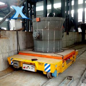 Quality High Temperature Iron Ladle Transfer Cart On Rail Industrial Battery Powered Heavy Duty wholesale