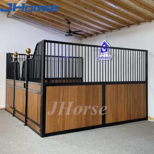 Quality Customized Horse Stable Stall Prefabricated Black Powder Coated wholesale