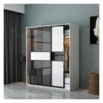 Supermarket Wardrobe Storage Cabinet with Customized Glass Sliding Door