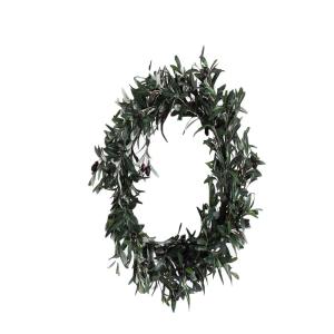 Quality 55CM Artificial Office Plants Faux Olive Wreath Natural D116-1 Refreshing Ambiance wholesale