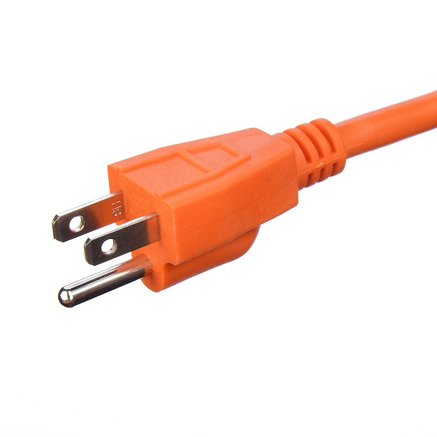 3 Pin 3X16Awg Orange American Standard ETL Heavy Duty Extension Cord for Electrical Kettle Conductor Bared stranded cooper