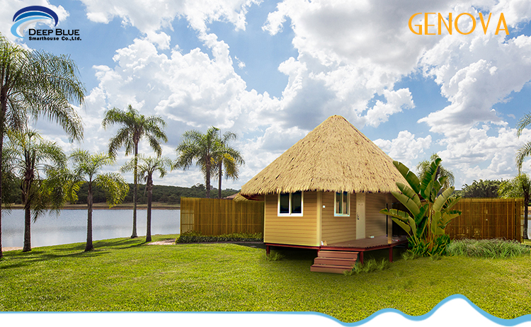 Small Modular Prefabricated Hotel , Overwater Bungalow With Light Steel Frame Custom House With New Design