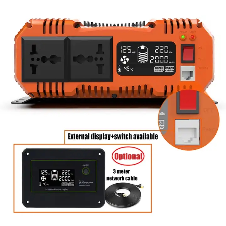 2Kva Pure Sine Wave Inverter 12V To 220V Pure Sine Wave Solar Inverter Pure Sine Wave Inverter Charger DC To 110V AC