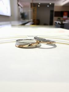 Quality Mirror Polished Double Layer Men19 Wedding Rings Couple White Gold wholesale