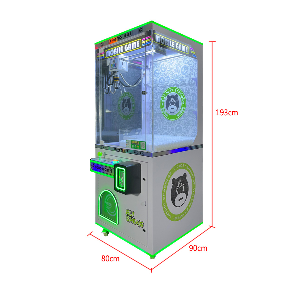 Super Mini Claw Machine with Bill Acceptor 1 Player Ages 3 Years Network Connection