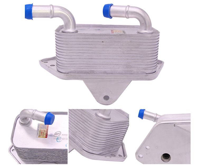 06E117021L Car Cooling System Engine Oil Cooler Aluminum Oil Cooling Radiator For Audi A4 Volkswagen Touareg